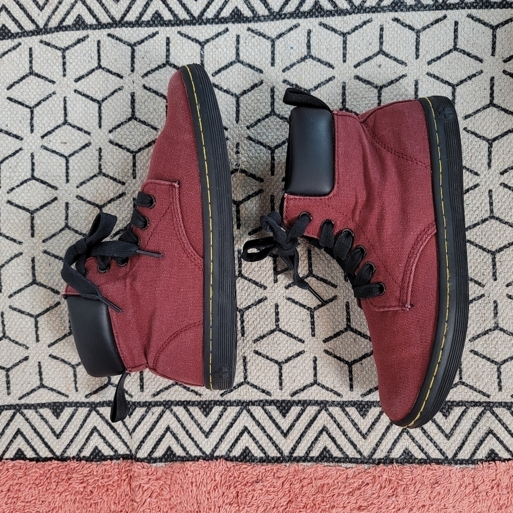 Dr. Martens Burgundy Combat Boots - Picture 11 of 15